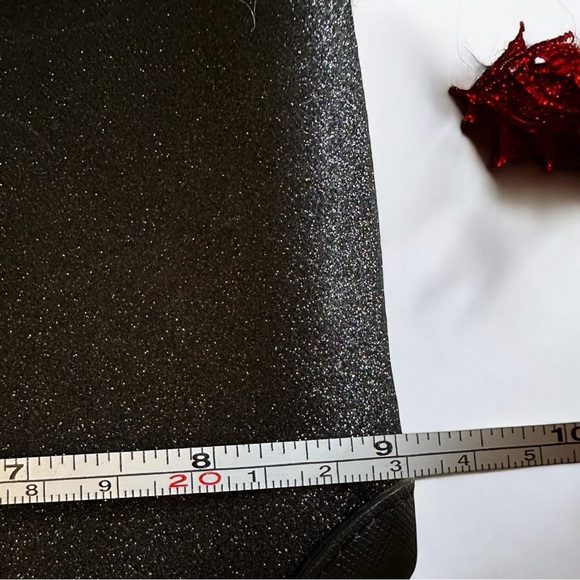 Kate Spade Black Shinny Glitter Small Coin Purse Wallet Signature Spade Lining - Picture 5 of 5